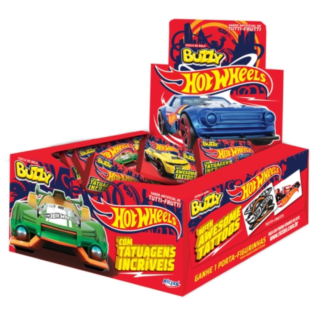 Detalhes do produto Chicle Buzzy Hot Wheels 90Un Riclan Tutti Frutti