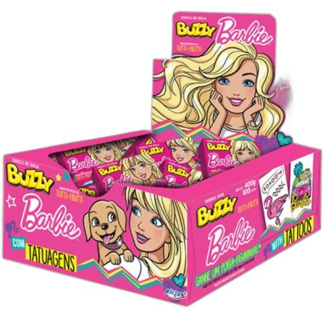 Detalhes do produto Chicle Buzzy Barbie 90Un Riclan Tutti Frutti