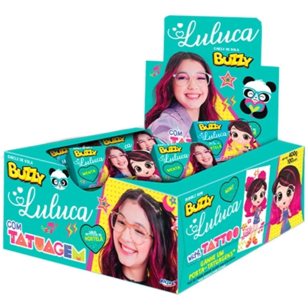 Detalhes do produto Chicle Buzzy Luluca 90Un Riclan Hortela