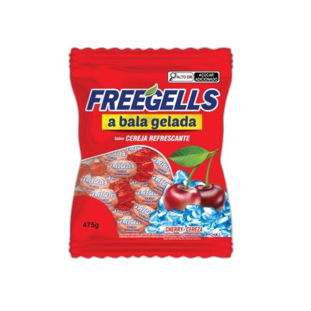 Detalhes do produto Bala Dura Freegells 475Gr Riclan Cereja