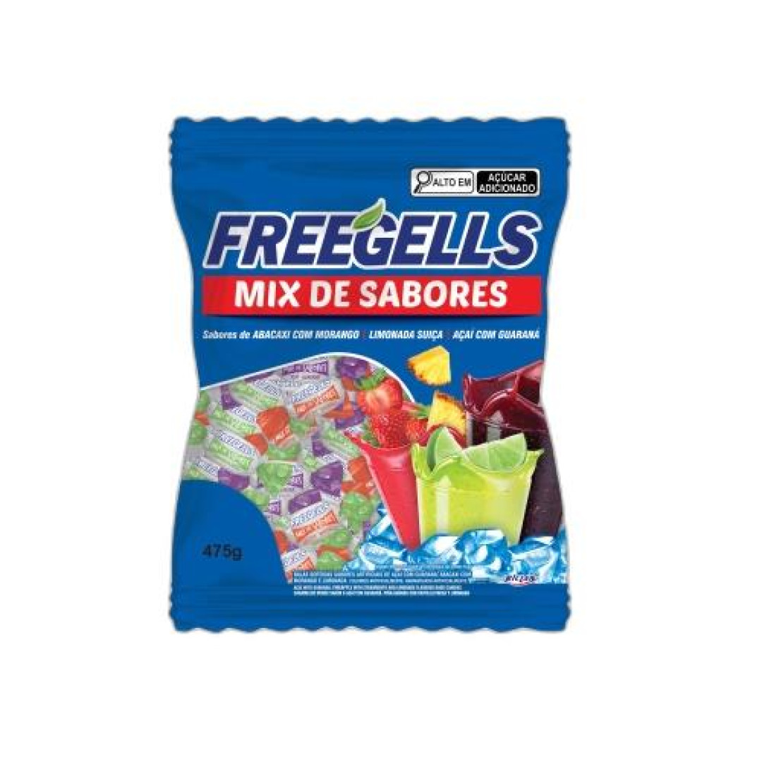 Detalhes do produto Bala Dura Freegells Mix Sabores 475Gr Ri Sortidos