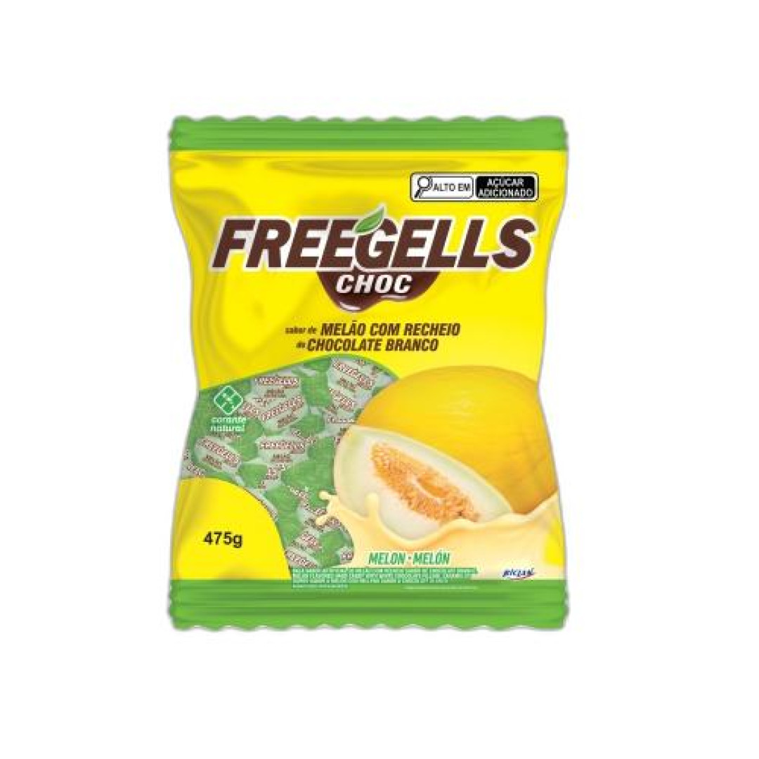 Detalhes do produto Bala Dura Rech Freegells 475Gr Riclan Melao.choc Bco