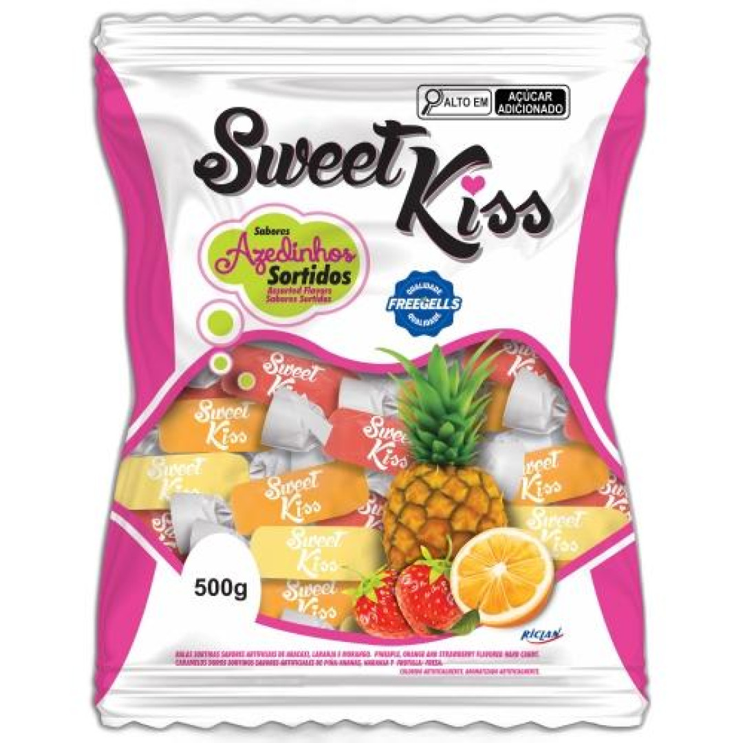 Detalhes do produto Bala Dura Sweet Kiss 500Gr Riclan Sortido