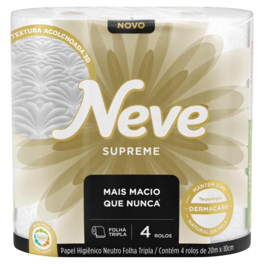 Detalhes do produto Papel Hig Neve Supreme 04Un .