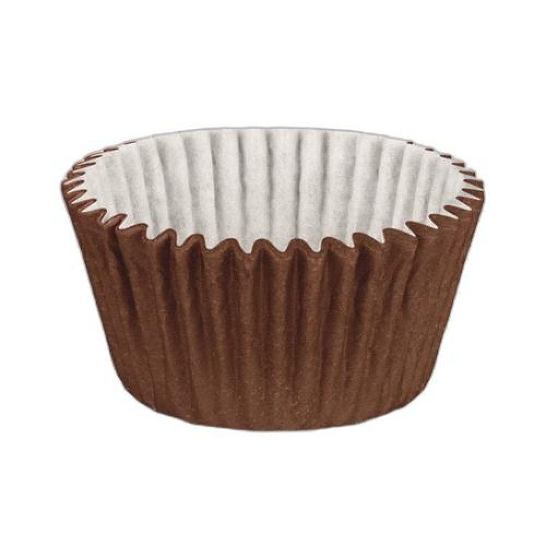 Detalhes do produto X Forminha Cupcake Papel 45Un Regina  Marrom