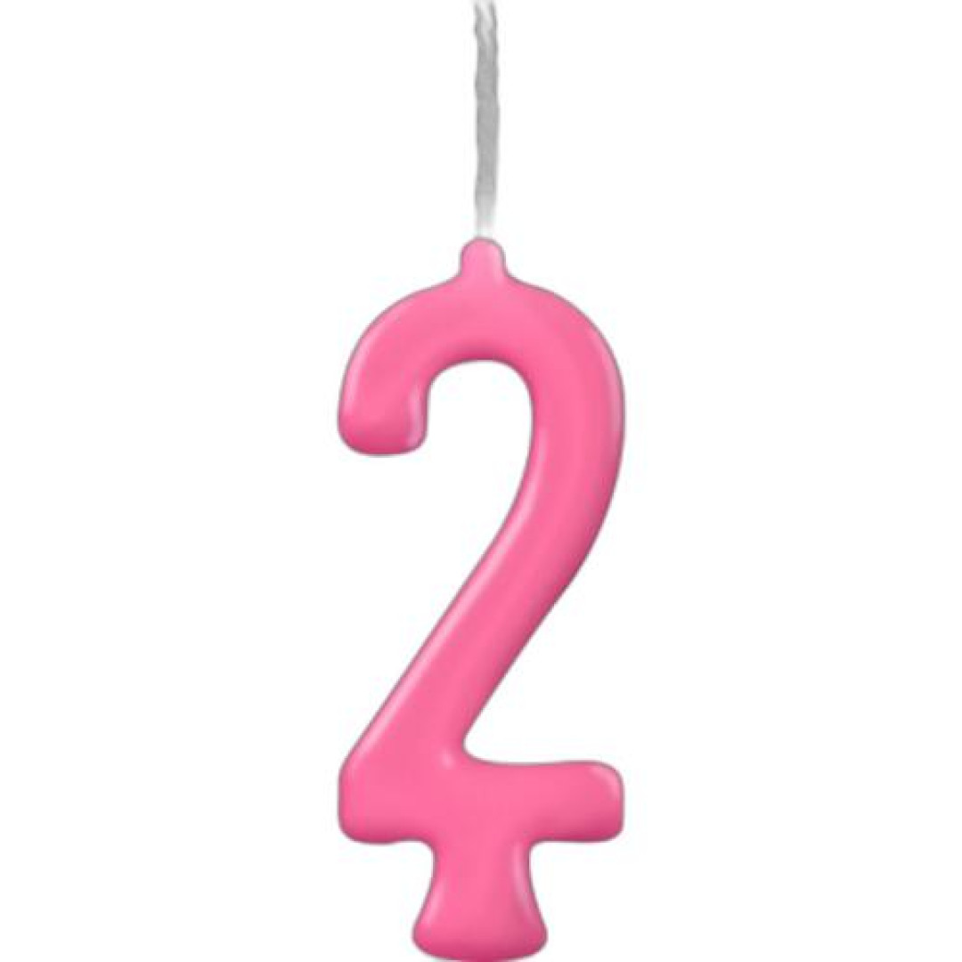 Detalhes do produto X Vela Parabens N.2 01Un Regina Pink