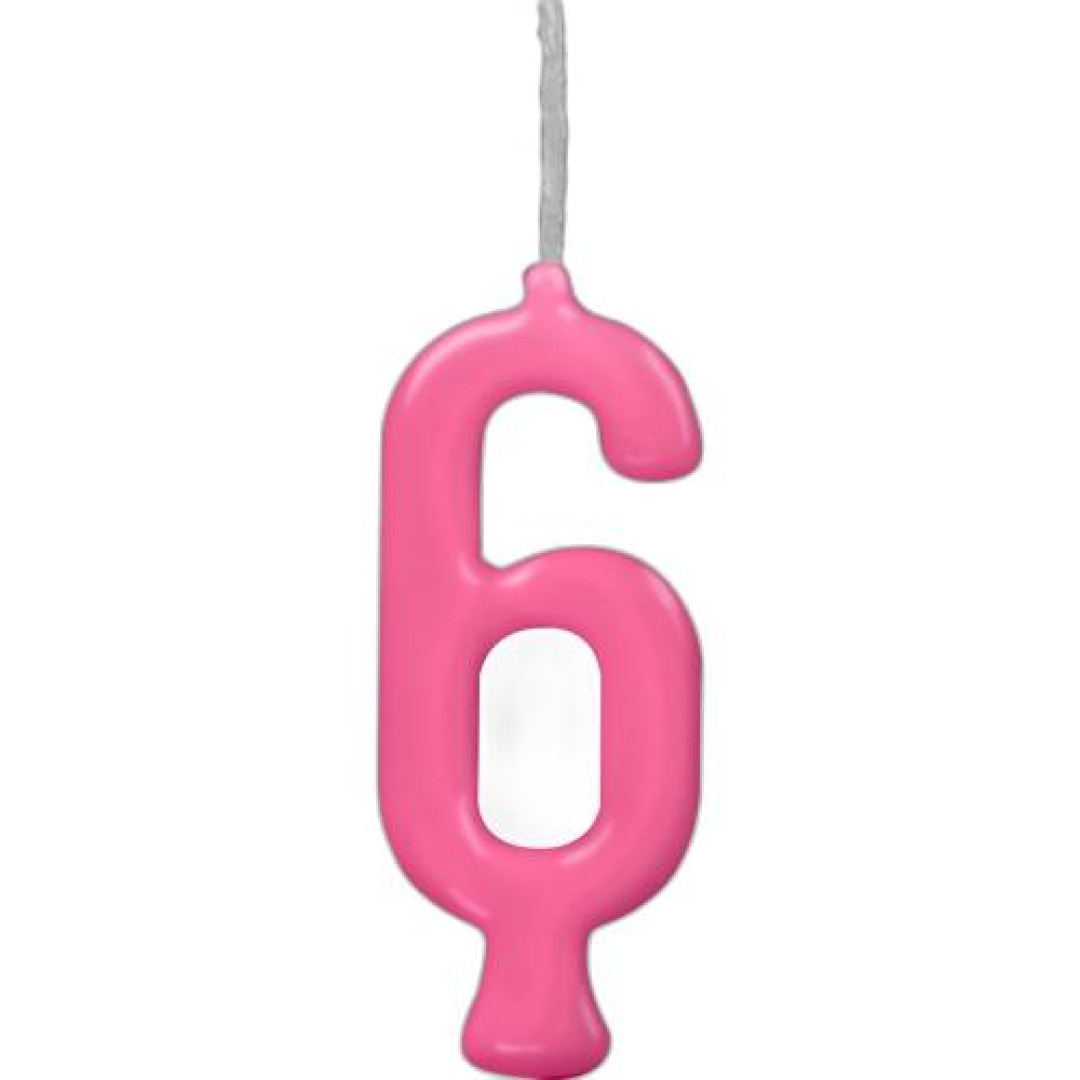Detalhes do produto X Vela Parabens N.6 01Un Regina Pink