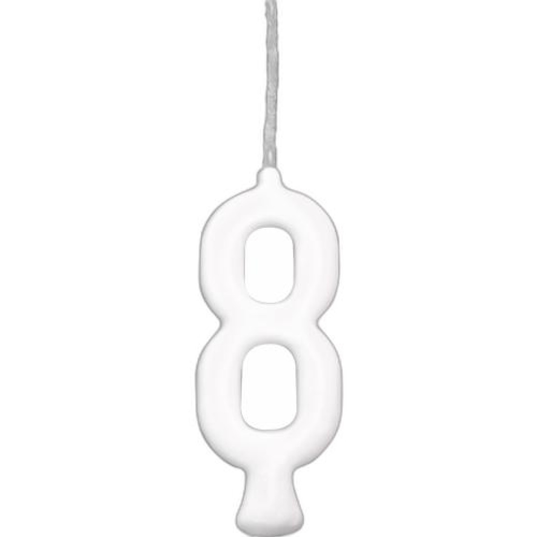 Detalhes do produto X Vela Parabens N.8 01Un Regina Branco