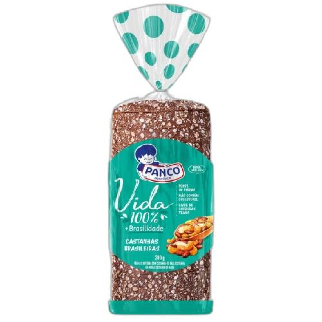 Detalhes do produto Pao Forma Vida 380Gr Panco Castanha.brasil