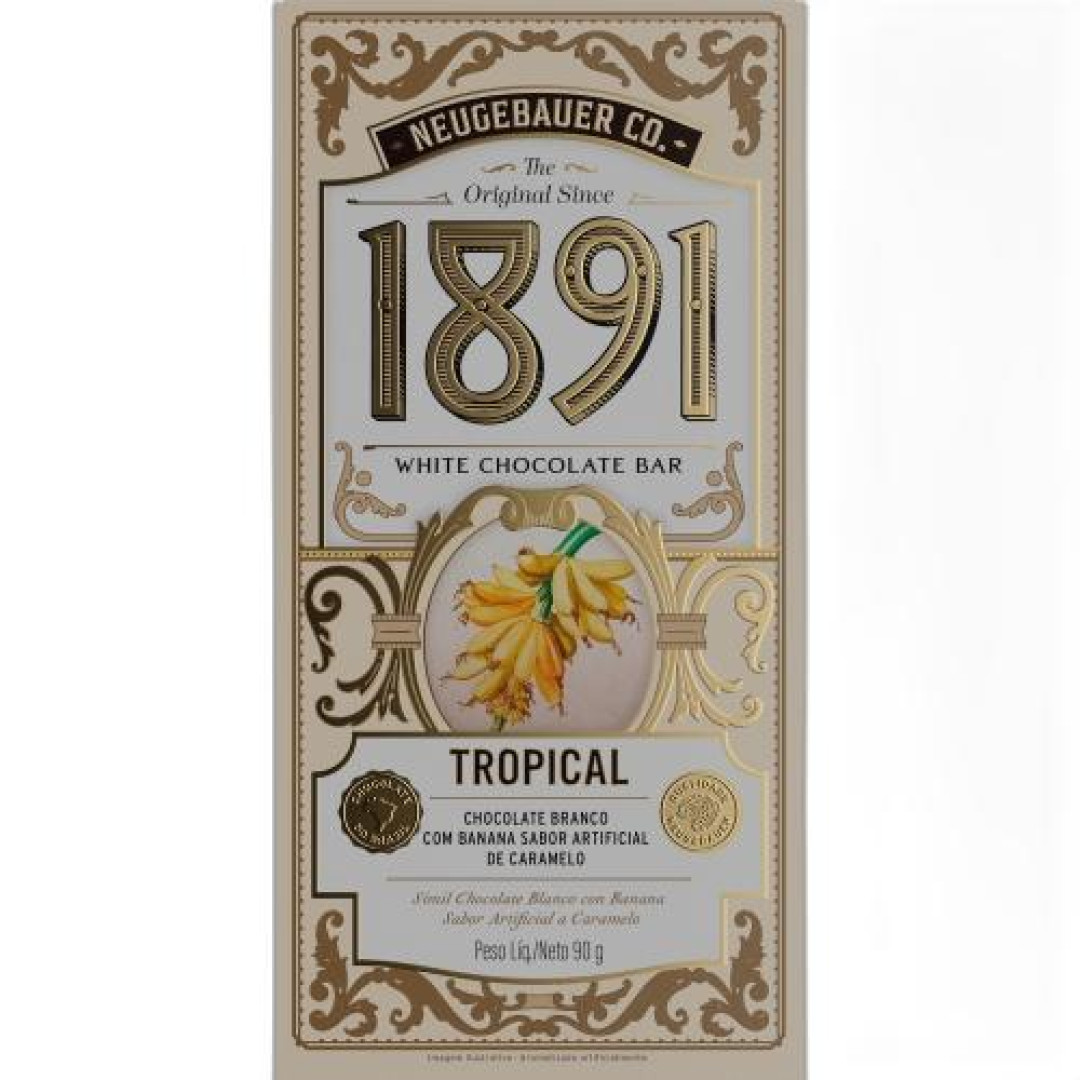 Detalhes do produto Choc 1891 Tropical 90Gr Neugebauer Choc Bco Banana