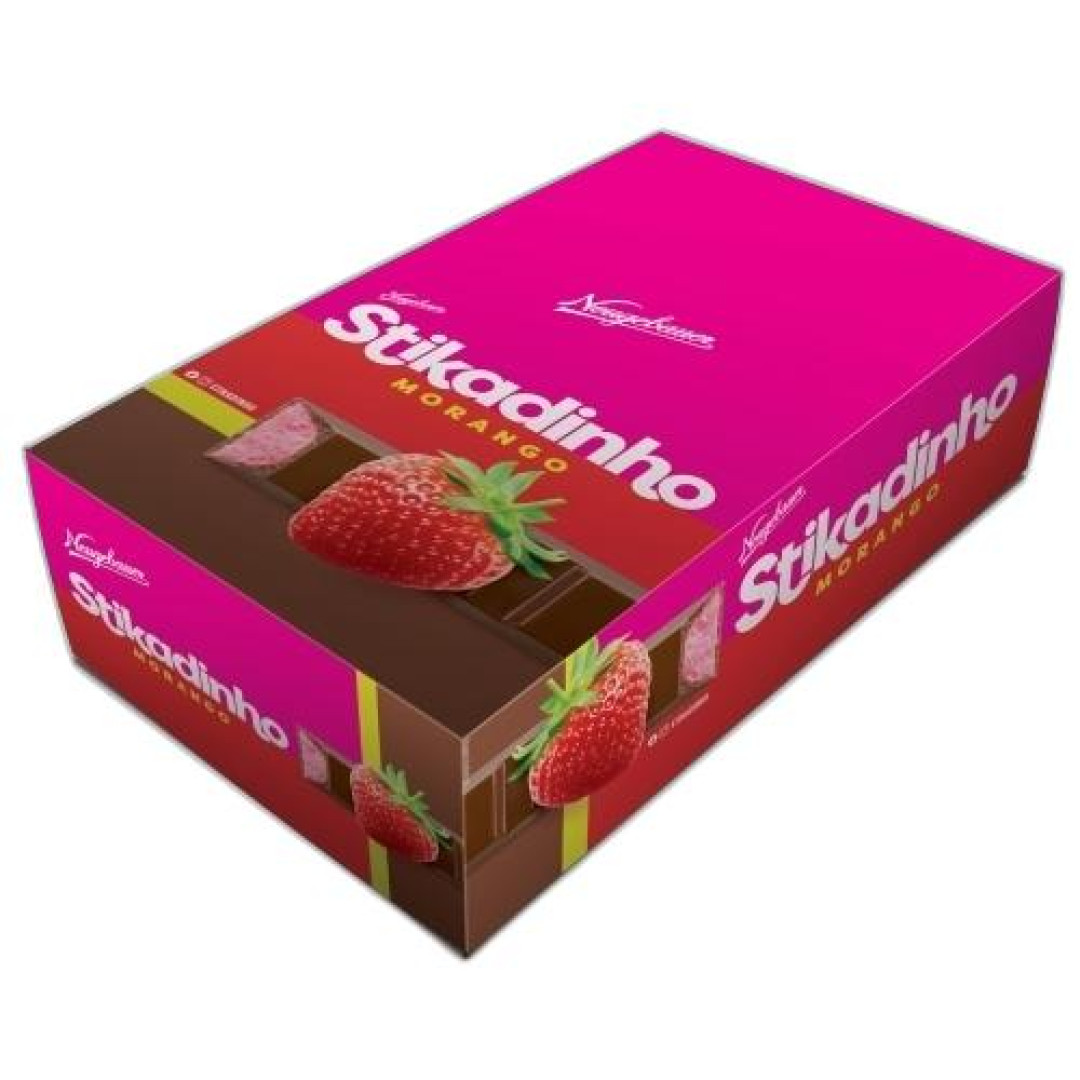 Detalhes do produto Choc Stikadinho 32X12,3Gr Neugebauer Morango