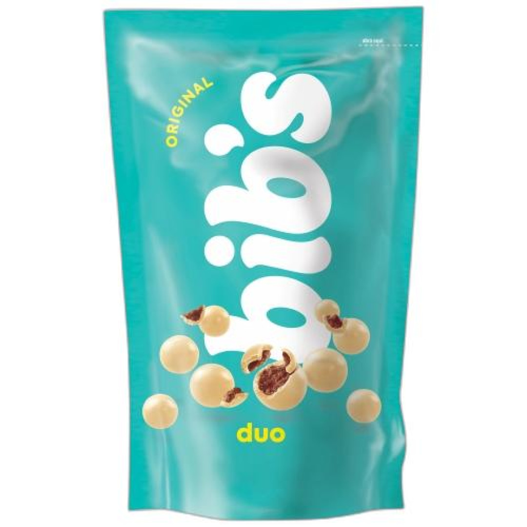 Detalhes do produto Choc Bibs Duo 120Gr Neugebauer Choc Bco.amargo
