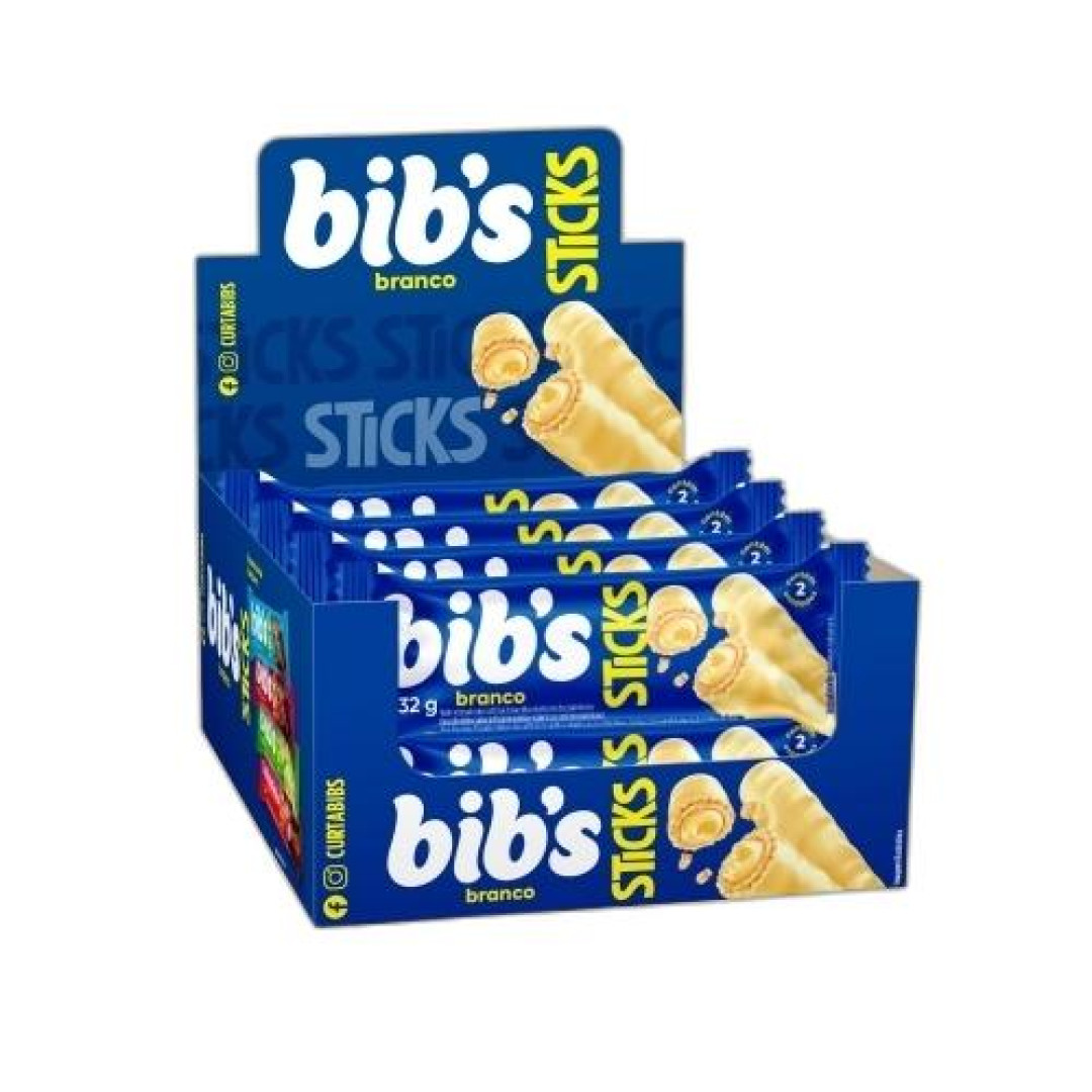 Detalhes do produto Wafer Cob Stick Bibs 16X32Gr Neugebauer Choc Bco