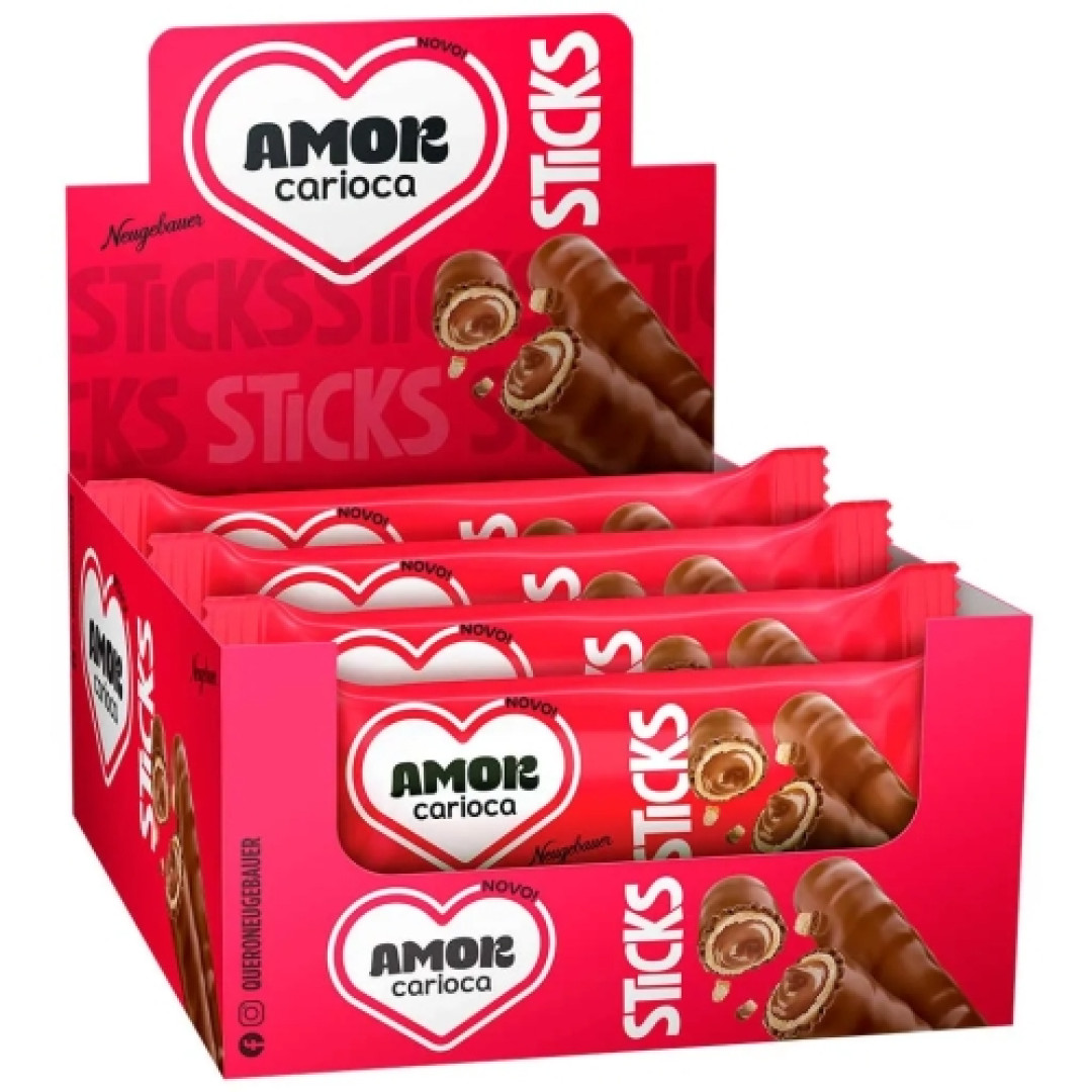 Detalhes do produto Wafer Cob Stick  Amor Carioca 16X32G Ao Leite