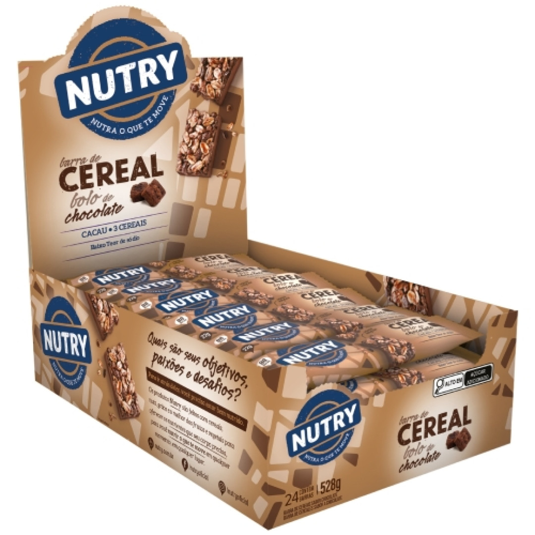Detalhes do produto Barra Cereais Nutry 22Gr Bolo Chocolate
