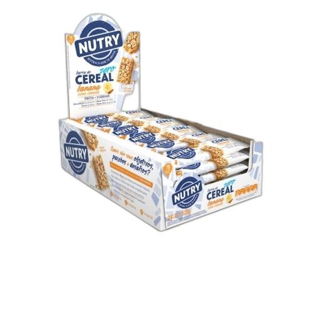 Detalhes do produto Barra Cereais Nutry Zero 24X22Gr Nutrime Banana.canela