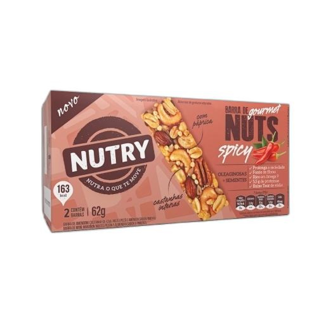 Detalhes do produto Barra Cereais Gourmet Nutry 02X31Gr Nutr Pimenta
