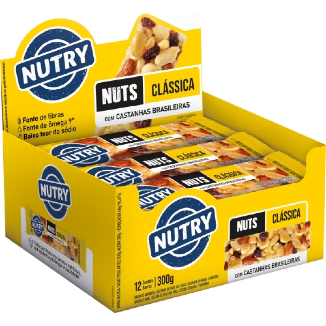 Detalhes do produto Barra Nuts Nutry 12X25Gr Nutrimental Original