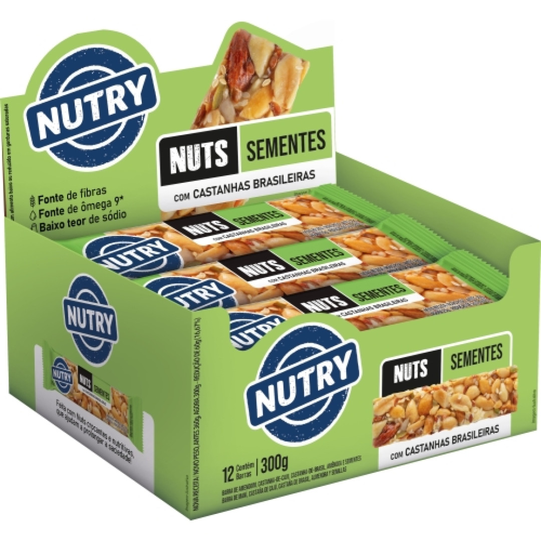 Detalhes do produto Barra Nuts Nutry 25Gr Nutrimental Sementes