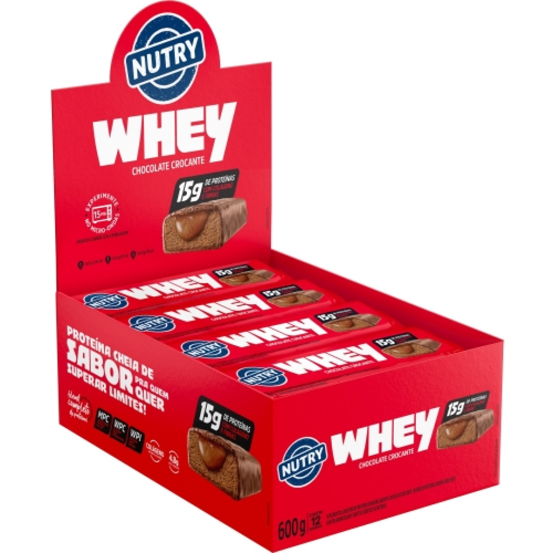 Detalhes do produto Barra Proteina Whey Nutry 12X50G Nutrime Choc.crocante