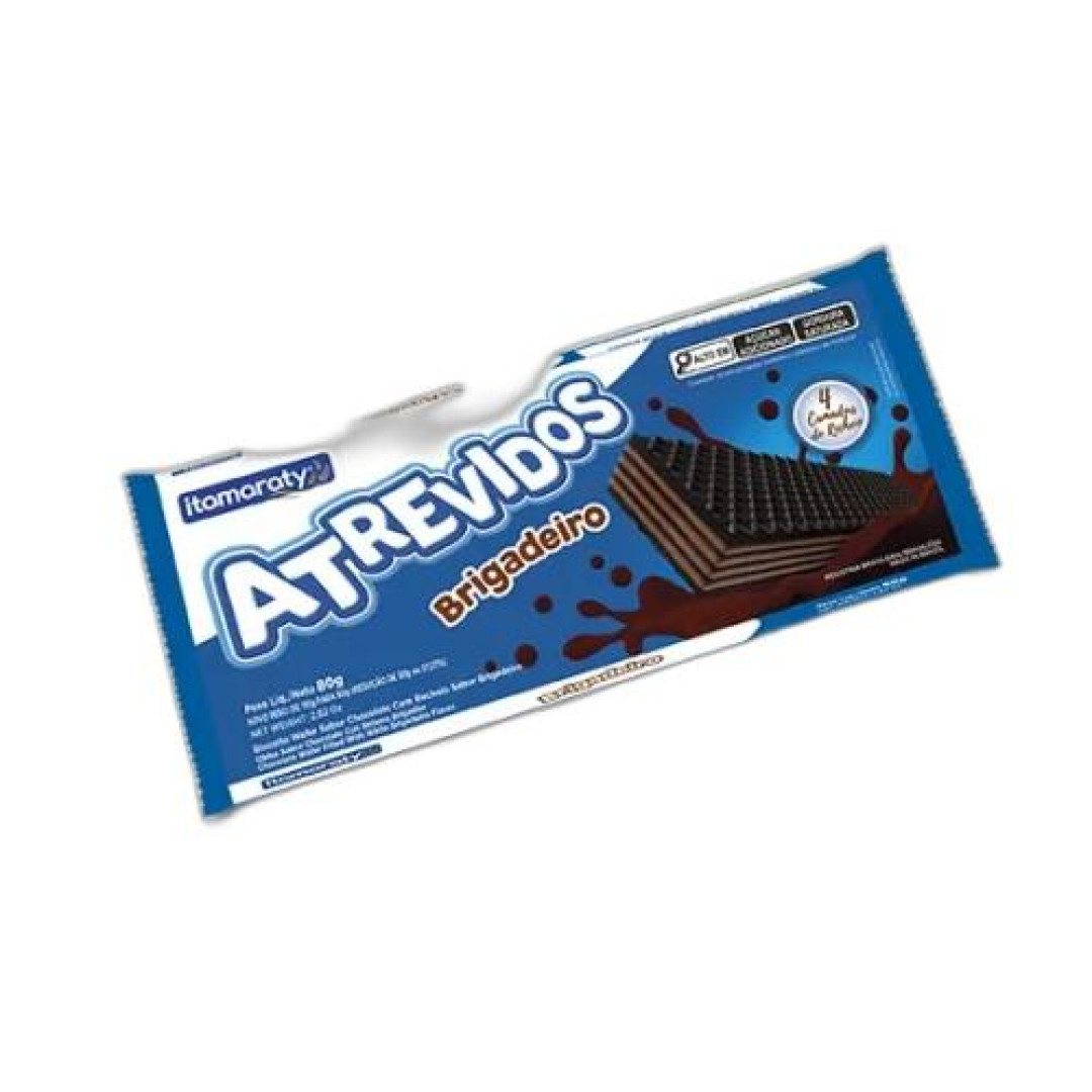 Detalhes do produto Bisc Wafer Atrevidos 80Gr Itamaraty Brigadeiro