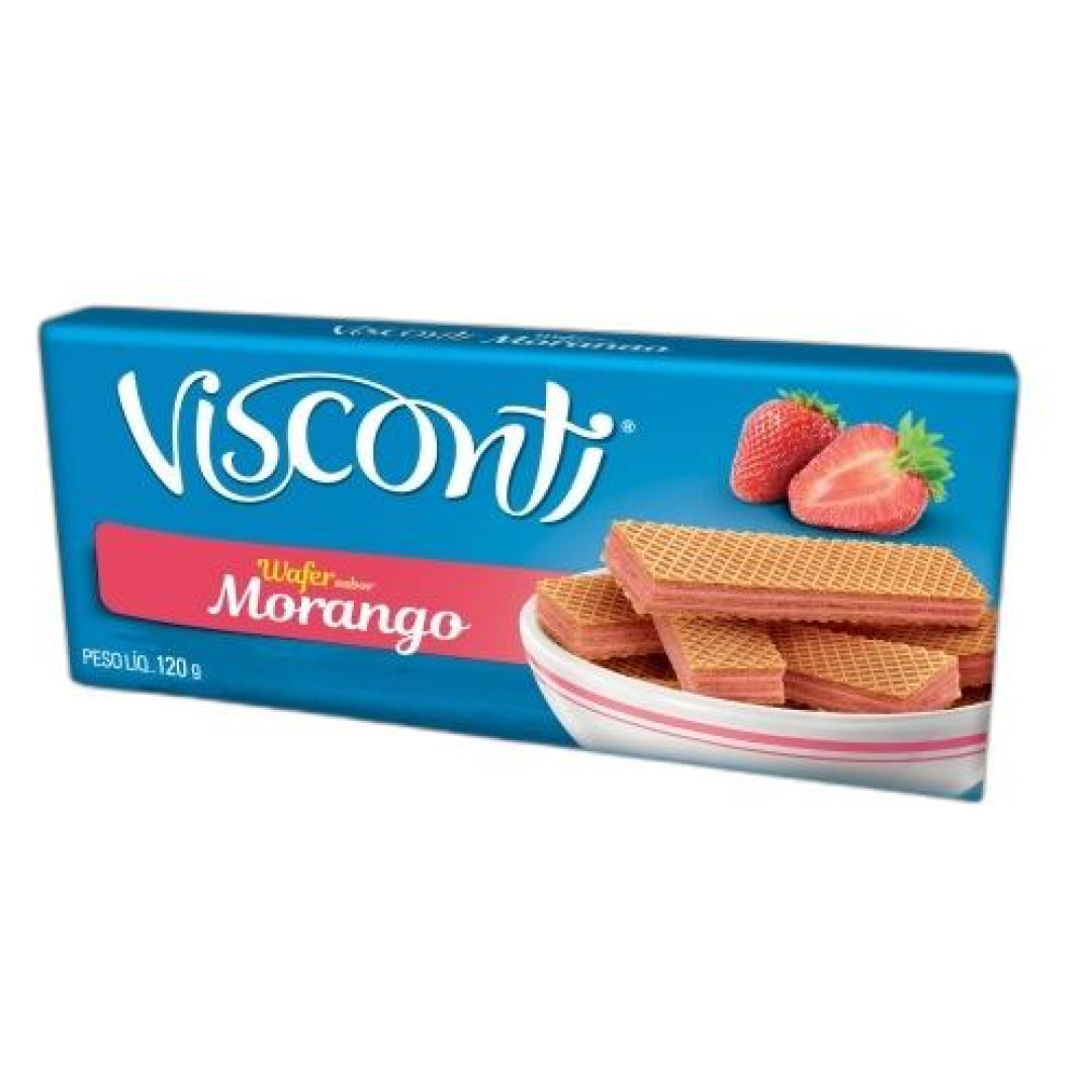 Detalhes do produto Bisc Wafer Visconti 120Gr Bauducco Morango