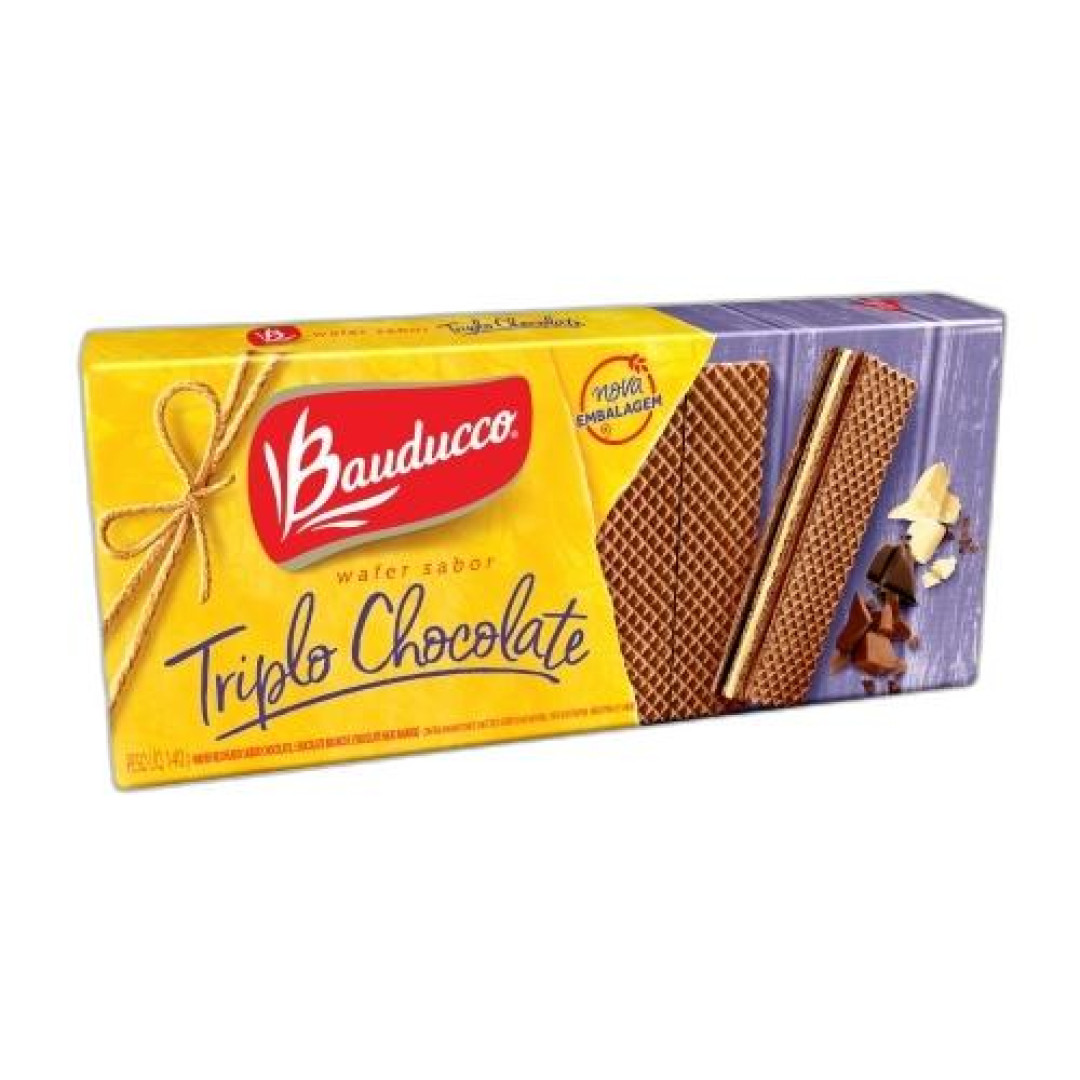 Detalhes do produto Bisc Wafer 140Gr Bauducco Triplo Choco