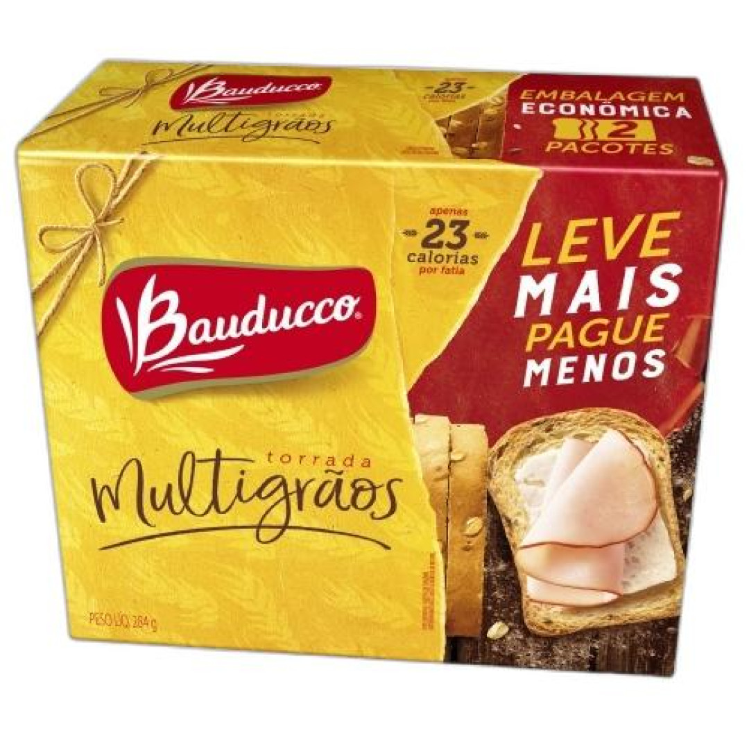 Detalhes do produto Torrada Multi Pack 2X142Gr Bauducco Multigraos