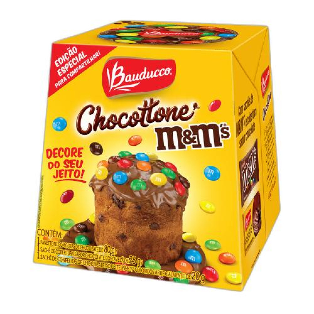 Detalhes do produto Chocottone Mini Mm 80Gr Bauducco Gotas Choc