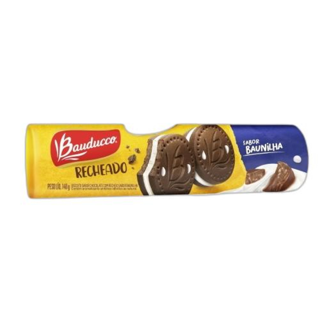 Detalhes do produto Bisc Rech 140Gr Bauducco Choc.baunilha