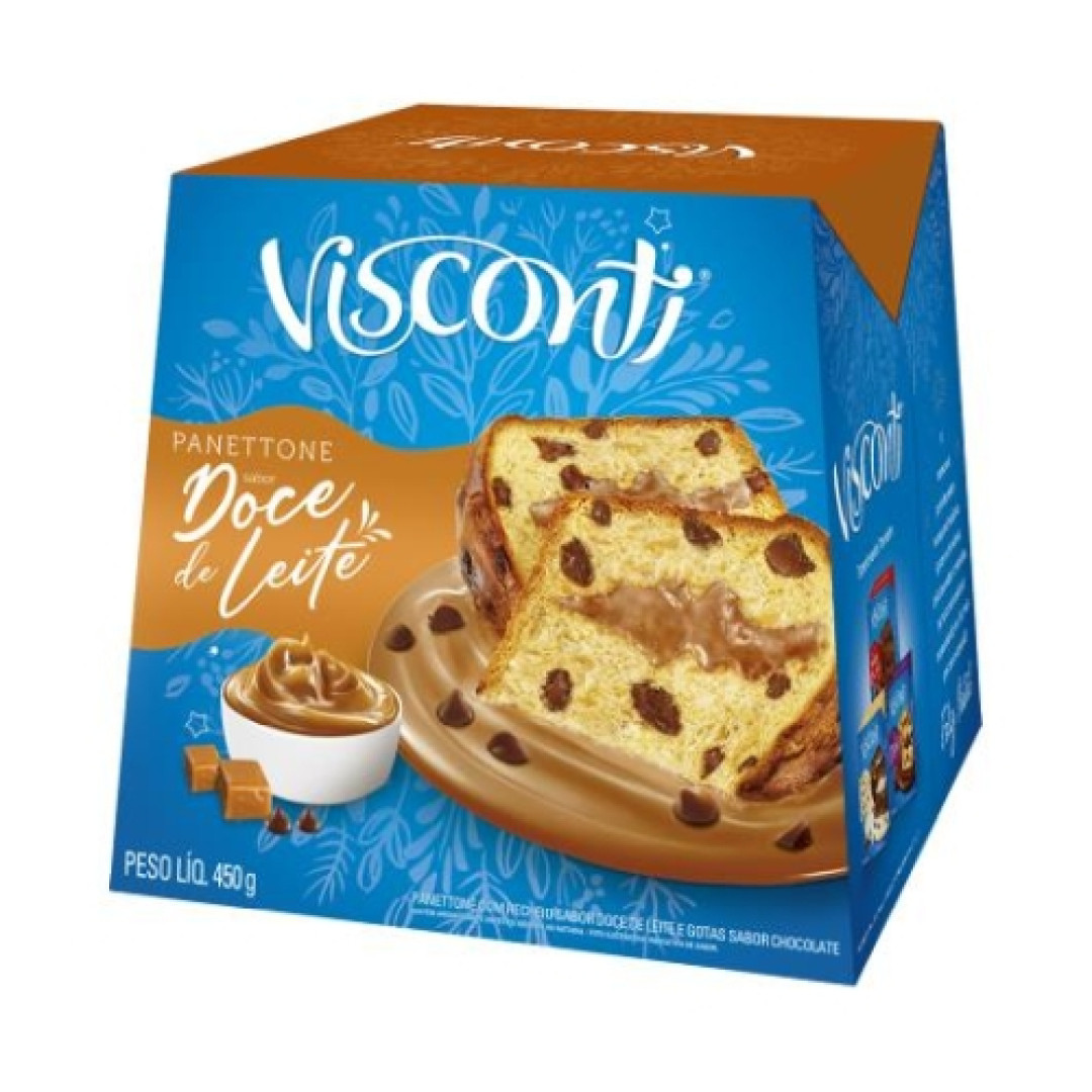 Detalhes do produto Panettone Doce De Leite 450G Visconti Doce De Leite