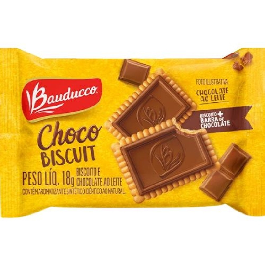 Detalhes do produto Bisc Choco Biscuit 9X18Gr Bauducco Ao Leite