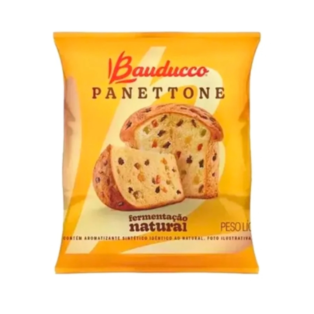 Detalhes do produto Panettone Mini Flowpack 80Gr Bauducco Frutas Cristali