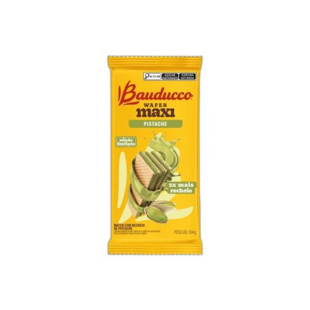 Detalhes do produto Bisc Wafer Maxi 104Gr Bauducco Pistache