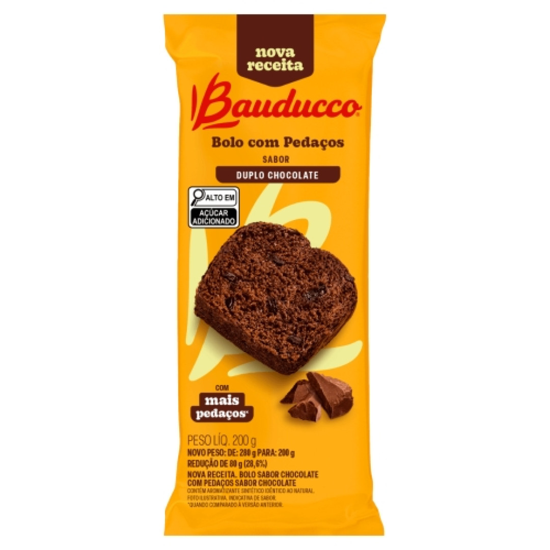 Detalhes do produto Bolo Com Pedacos 200Gr Bauducco Duplo Chocolate