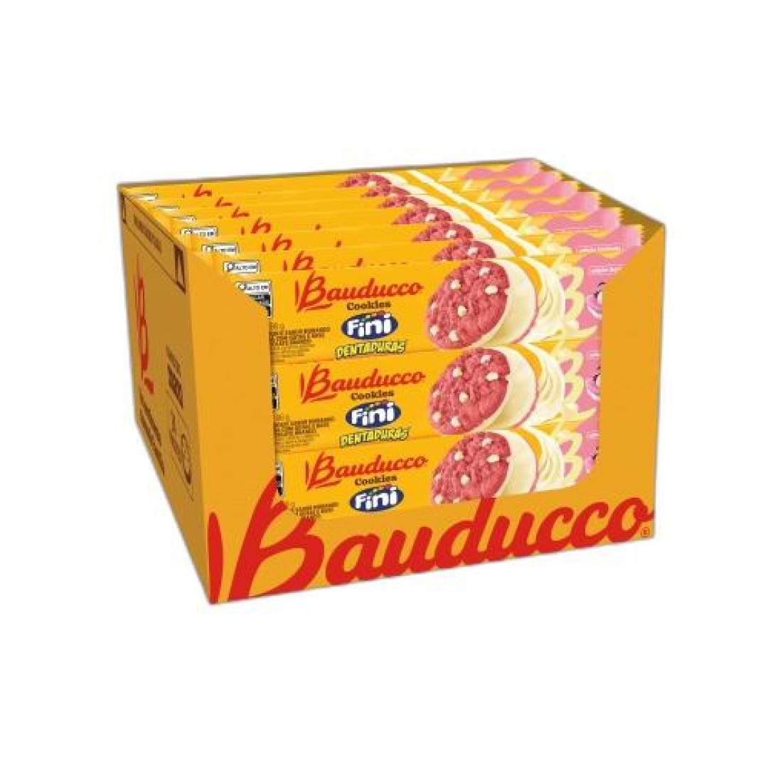 Detalhes do produto Bisc Cookies Maxi Dentadura 96Gr Bauducc Morango