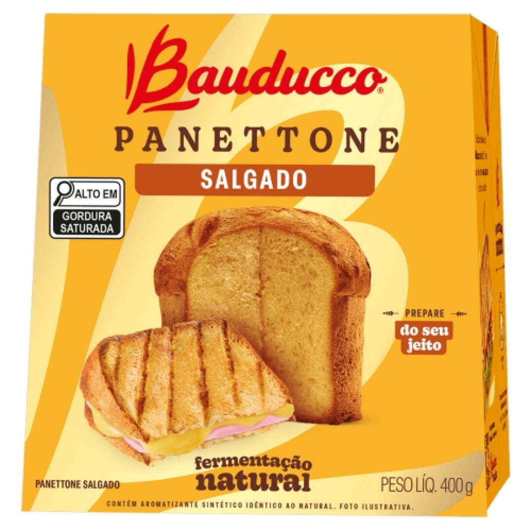 Detalhes do produto Panettone 400Gr Bauducco Salgado