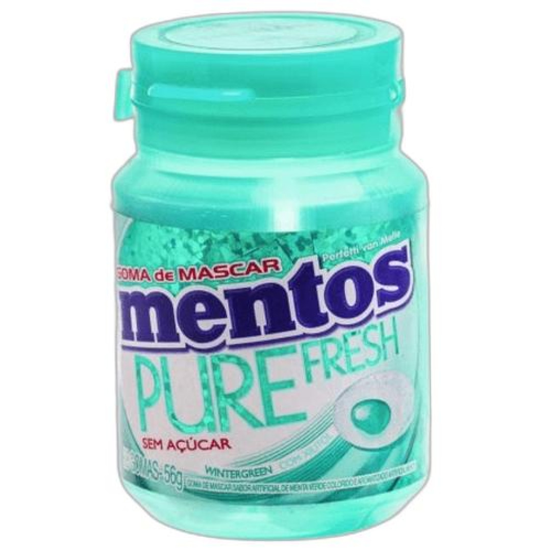 Detalhes do produto Chicle Mentos Pure S Acucar Gf 56Gr Van Menta Verde