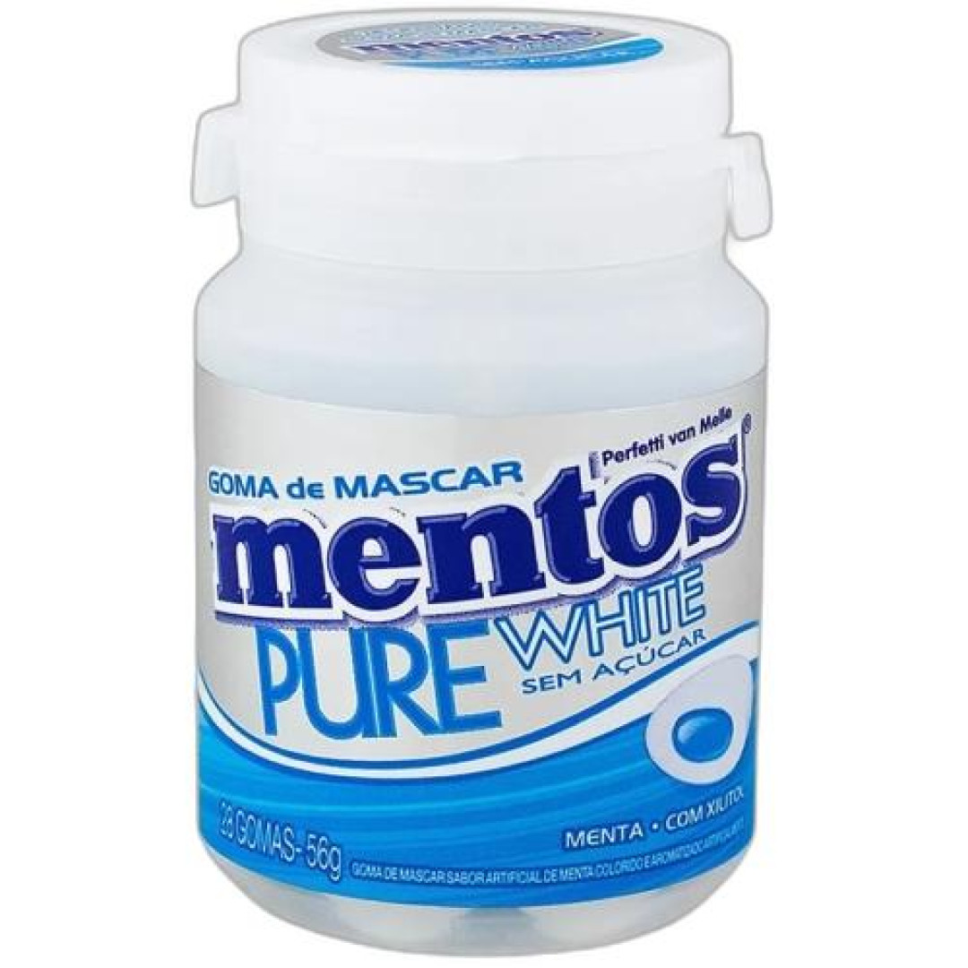 Detalhes do produto Chicle Mentos Pure S Acucar Gf 56Gr Van Menta White