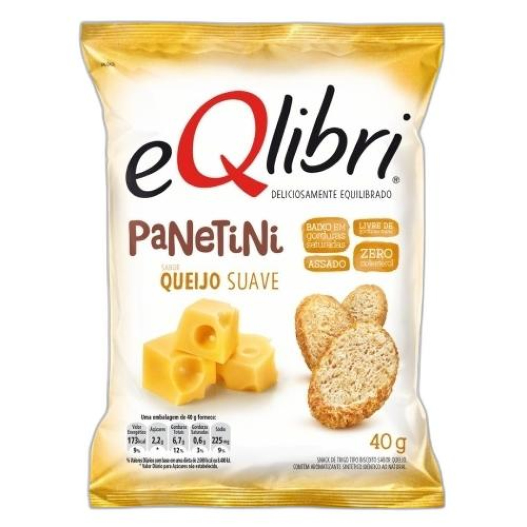 Detalhes do produto Torrada Eqlibri Panetini 40Gr Pepsico Queijo Suave