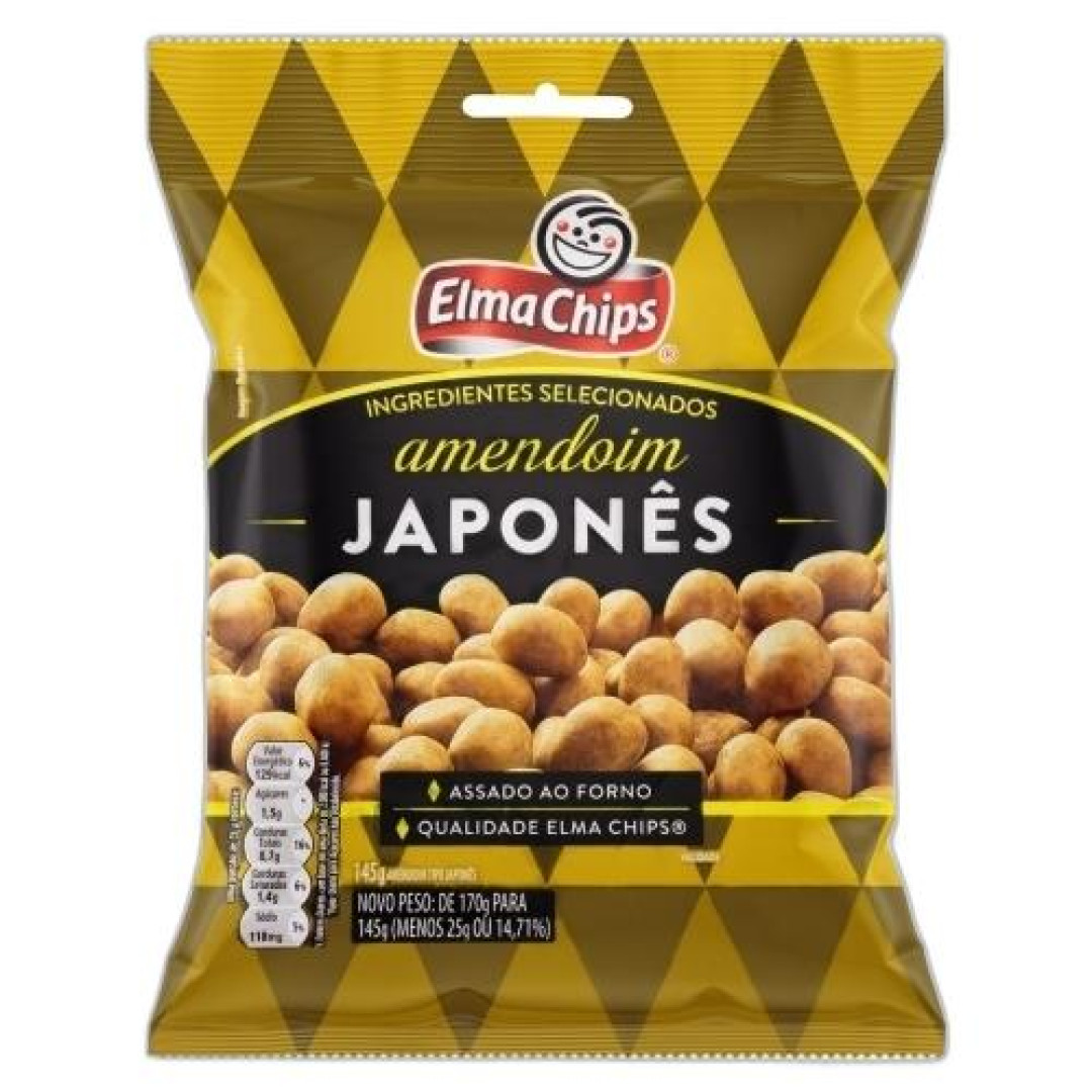 Detalhes do produto Amendoim Japones 145Gr Elma Chips Salgado