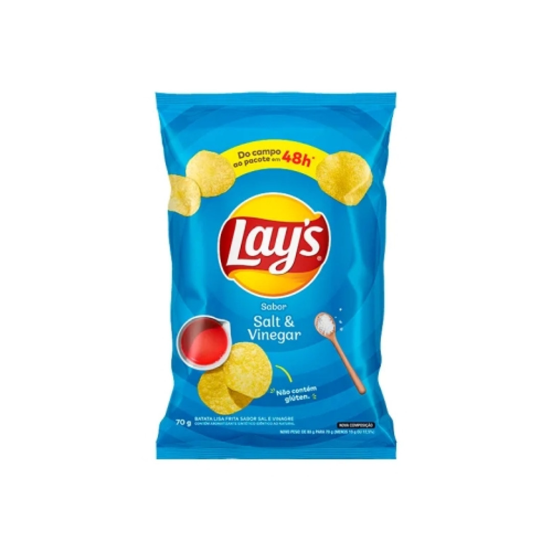 Detalhes do produto Batata Chips Lays 70Gr Pepsico Salt E Vinegar