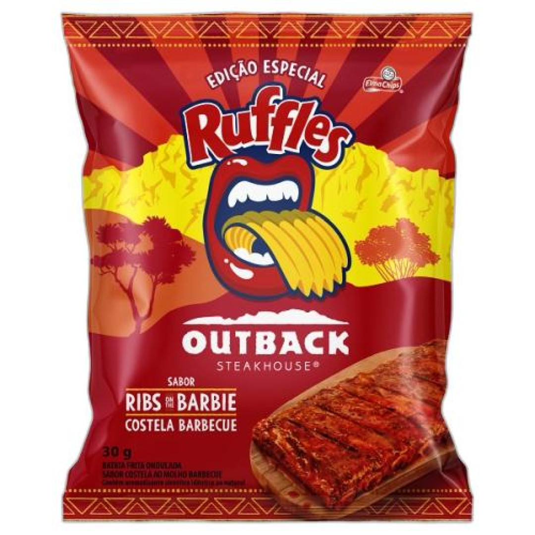 Detalhes do produto Batata Ruffles Outback Ribs 30Gr Pepsico Costela.barbecu