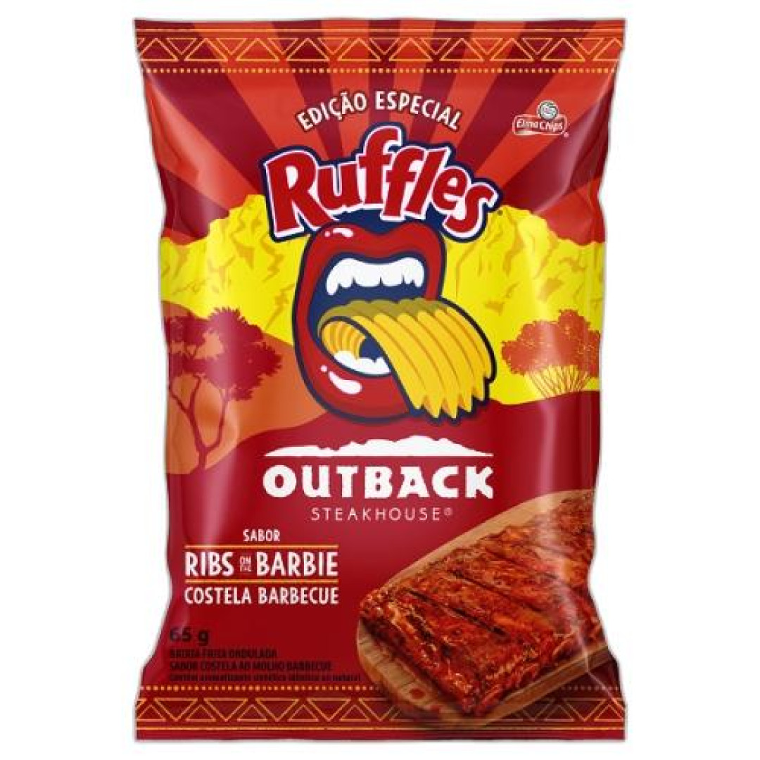 Detalhes do produto Batata Ruffles Outback Ribs 65Gr Pepsico Costela.barbecu