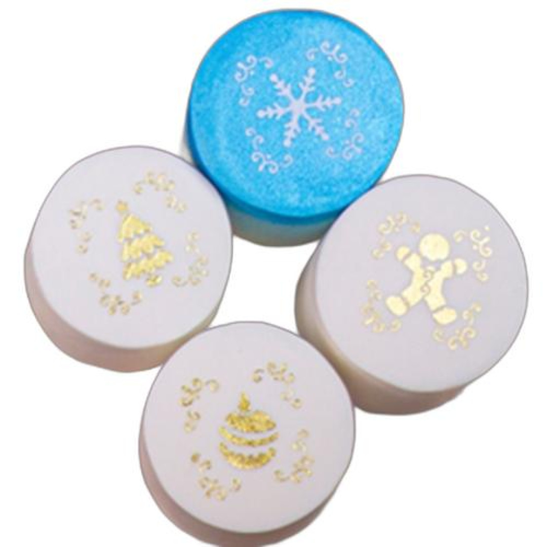Detalhes do produto X Stencil Natal 2 04Un Bluestar Transparente
