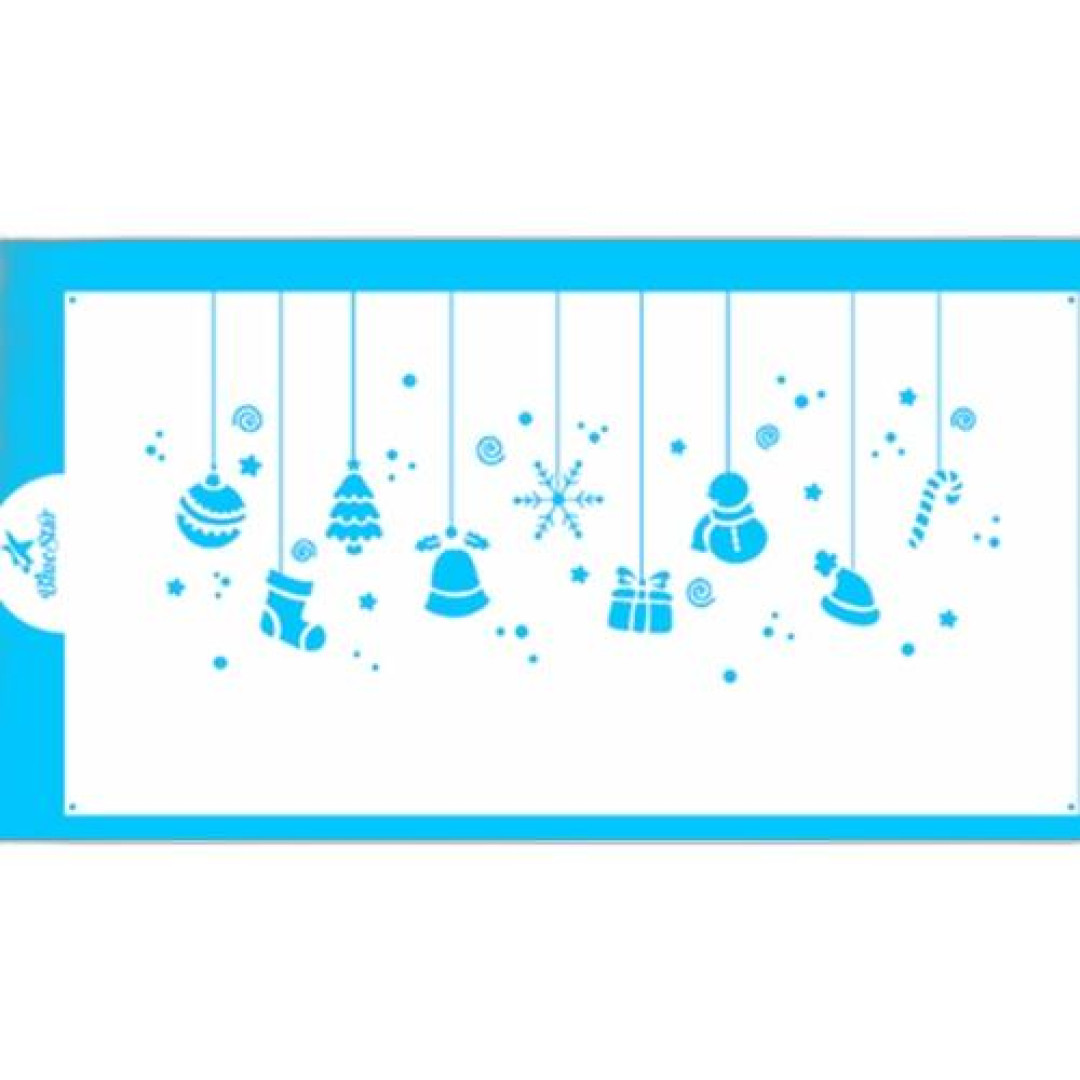 Detalhes do produto X Stencil Pendentes Natal 01Un Bluestar Transparente