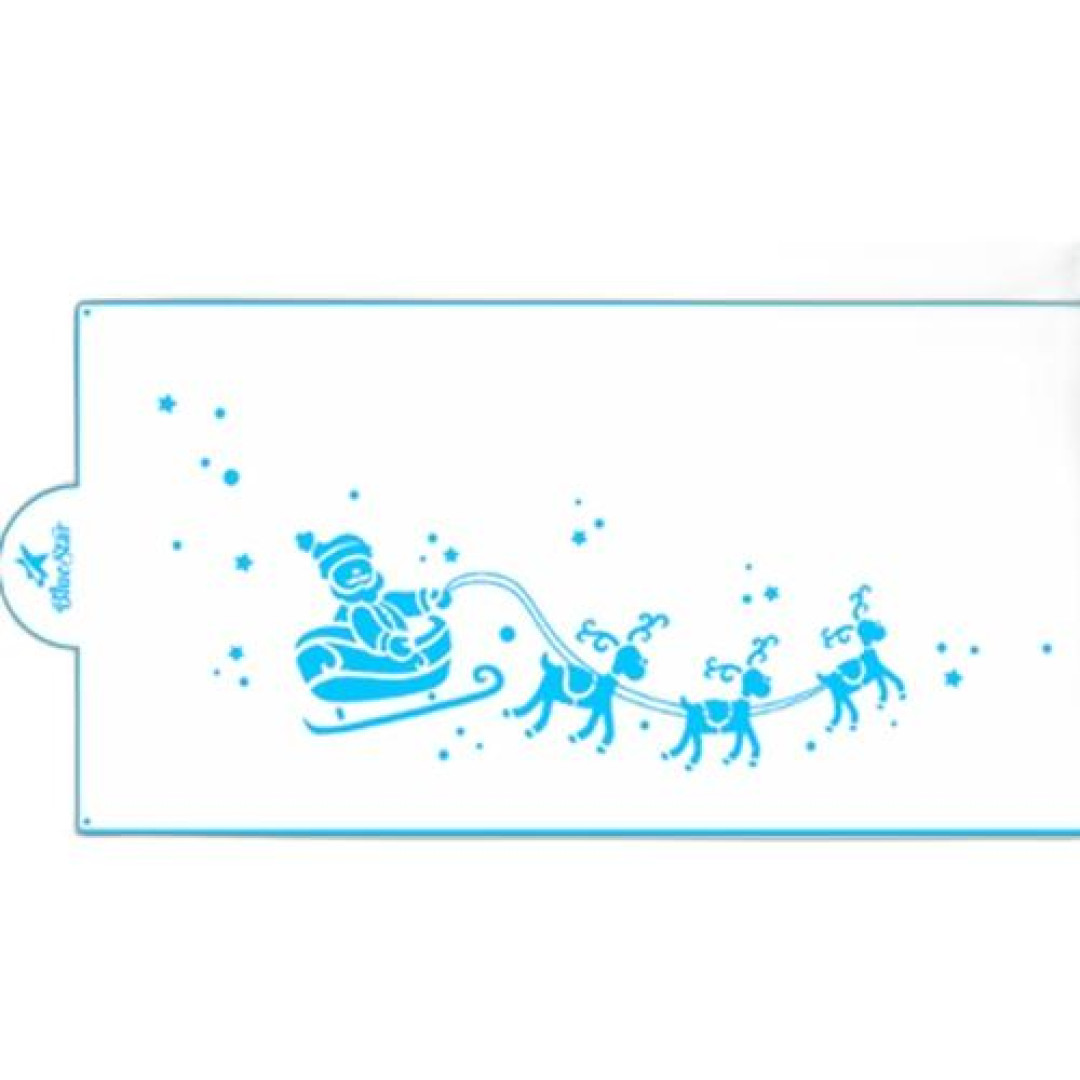 Detalhes do produto X Stencil Treno Papai Noel 01Un Bluestar Transparente