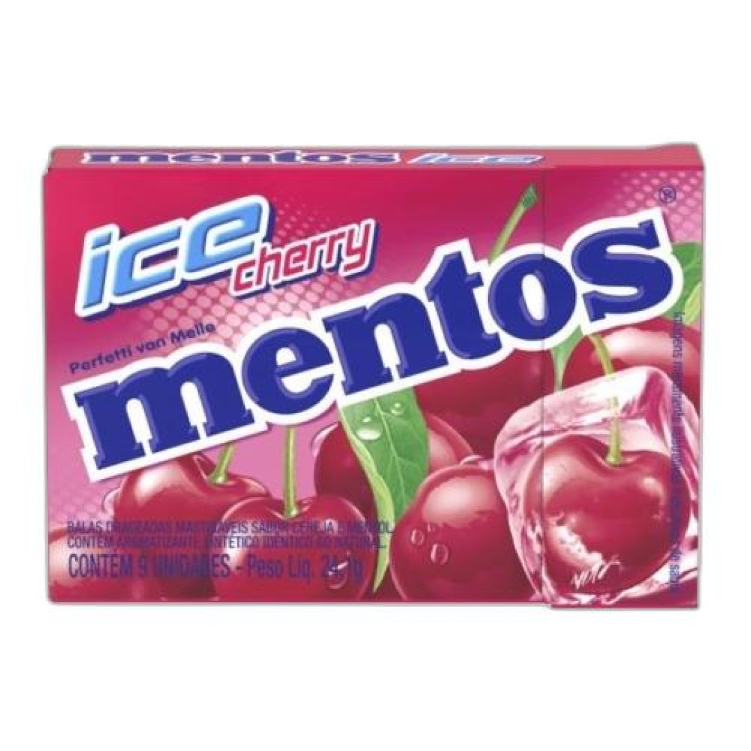 Detalhes do produto Drops Mentos Ice Dp 12Un Van Melle Cereja