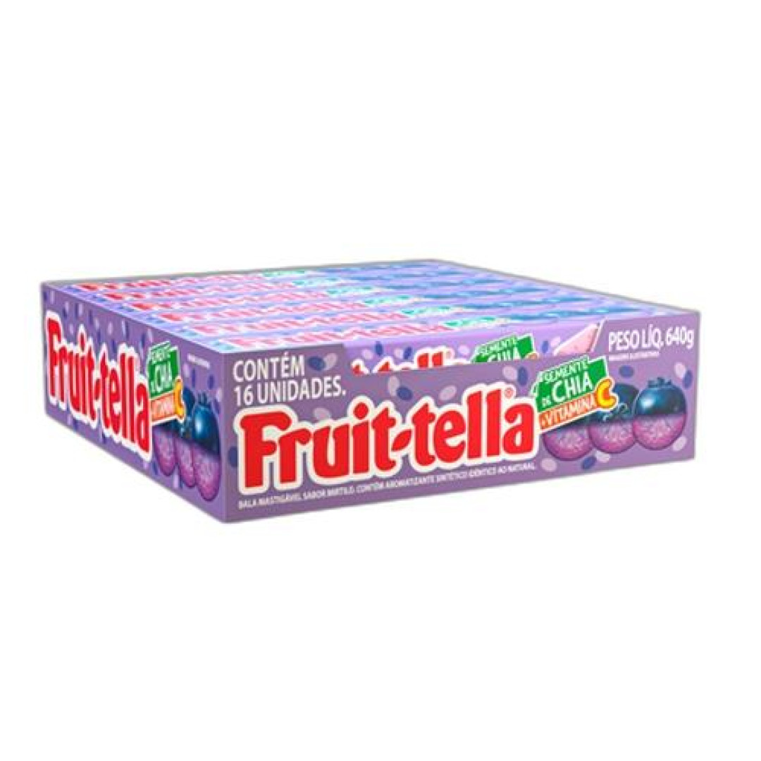 Detalhes do produto Bala Mast Fruitella Dp 16X40Gr Van Melle Blueberry