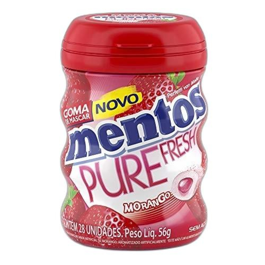 Detalhes do produto Chicle Mentos Pure S Acucar Gf 56Gr Van Morango